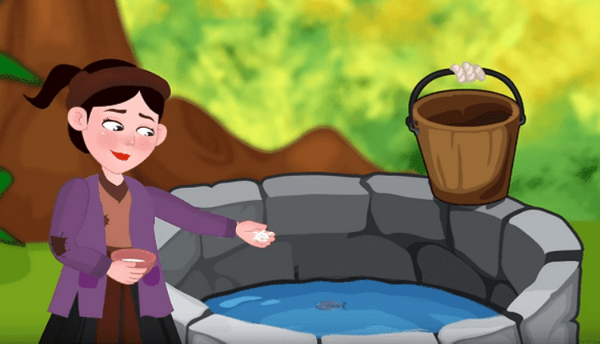 Tấm bước lên kiệu trước con mắt ngạc nhiên và hằn học của mẹ con con Cám.